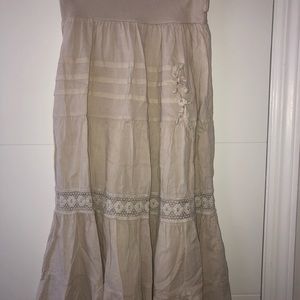 Long beige skirt